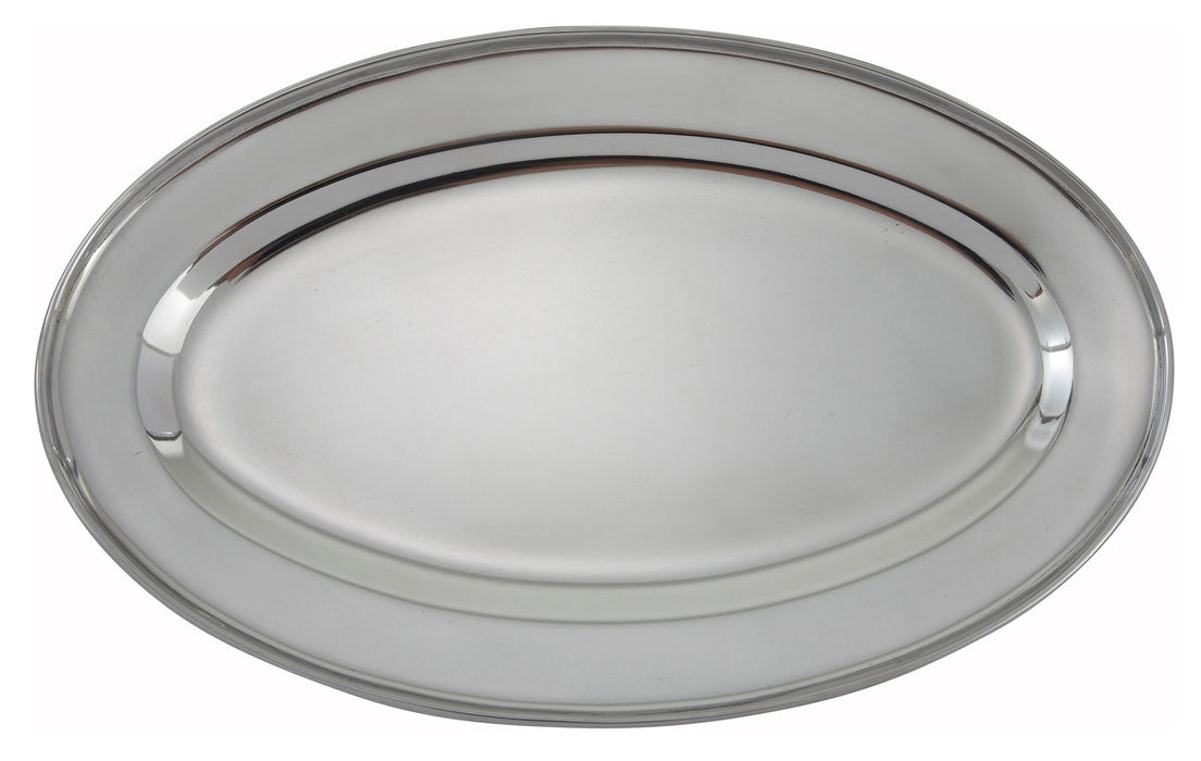 Winco, OPL-16, Platter, Stainless Steel
