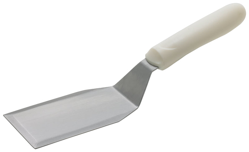 Winco, TWP-61, Turner, Solid, Stainless Steel, Polypropylene, White
