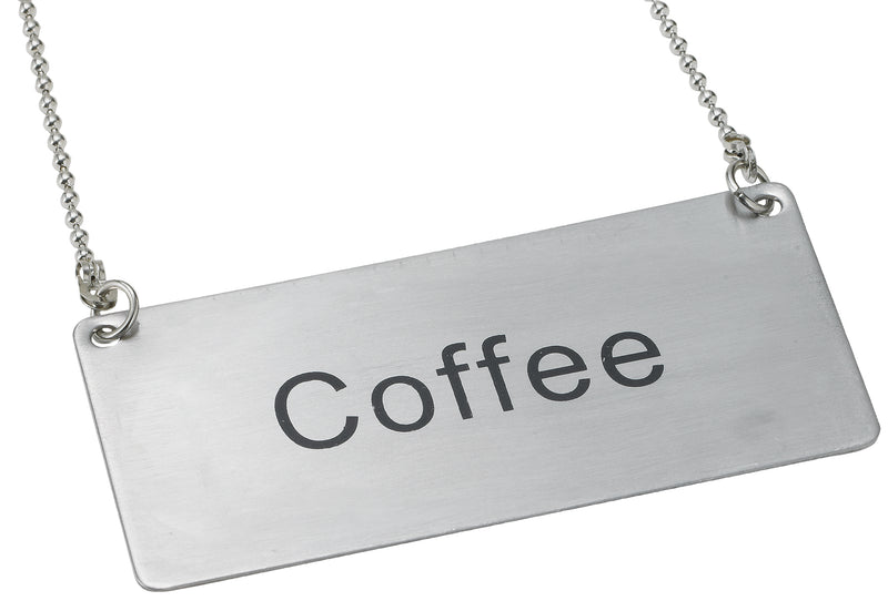 Winco, SGN-203, Beverage Sign, 3-1/2" L, Stainless Steel
