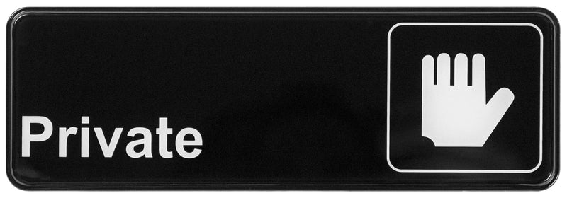Winco, SGN-304, Sign, Compliance, 9" L, Black