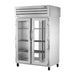 True Manufacturing, STA2RPT-2G-2G-HC, Refrigerator, Pass-Thru, 115V, Two-Section, Glass Doors