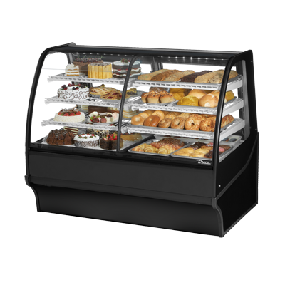 True Manufacturing, TDM-DZ-59-GE/GE-B-W, Display Case, Refrigerated/Non-Refrig