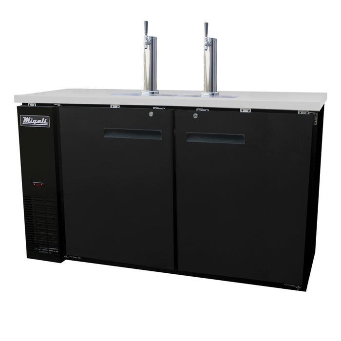 Migali, C-DD60-2-HC, Commercial Direct Draw Beer Dispenser Kegerator
