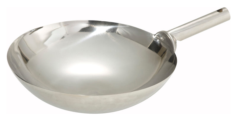 Winco, WOK-16W, Wok Pan, Stainless Steel