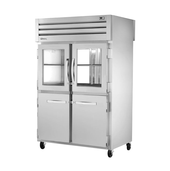 True Manufacturing, STA2RPT-2HG/2HS-2G-HC, Refrigerator, Pass-Thru, 115V, Two-Section, Glass Doors