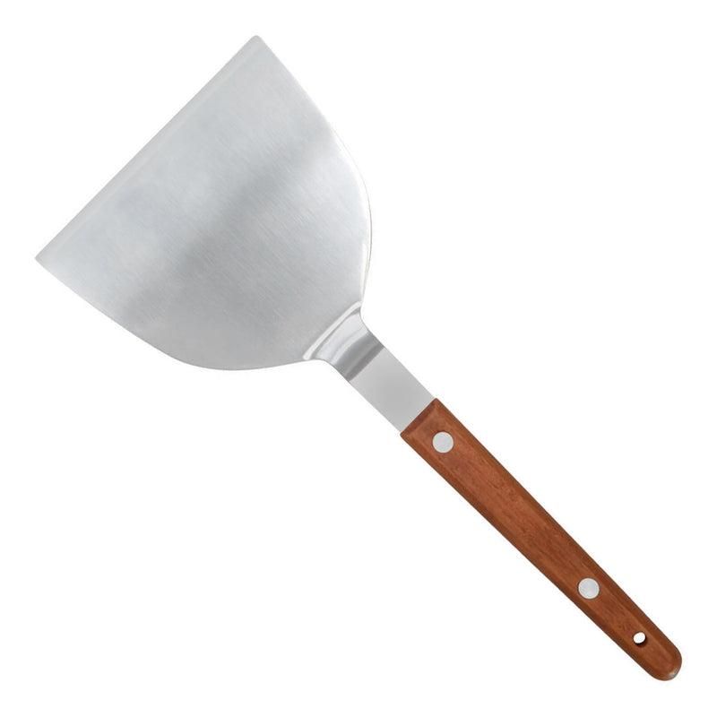 Winco, TN43, Turner, Solid, Stainless Steel, Wood