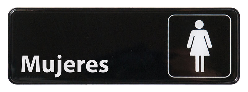 Winco, SGN-369, Sign, Compliance, 9" L, Black, Plastic