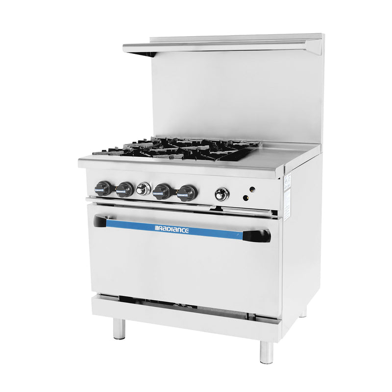 Turbo Air, TARG-4B12G, Range, 36" Restaurant, Gas, 4 Burners