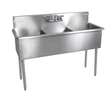 BK Resources, BK8BS-3-1821-12, Sink, (3) Three Compartment