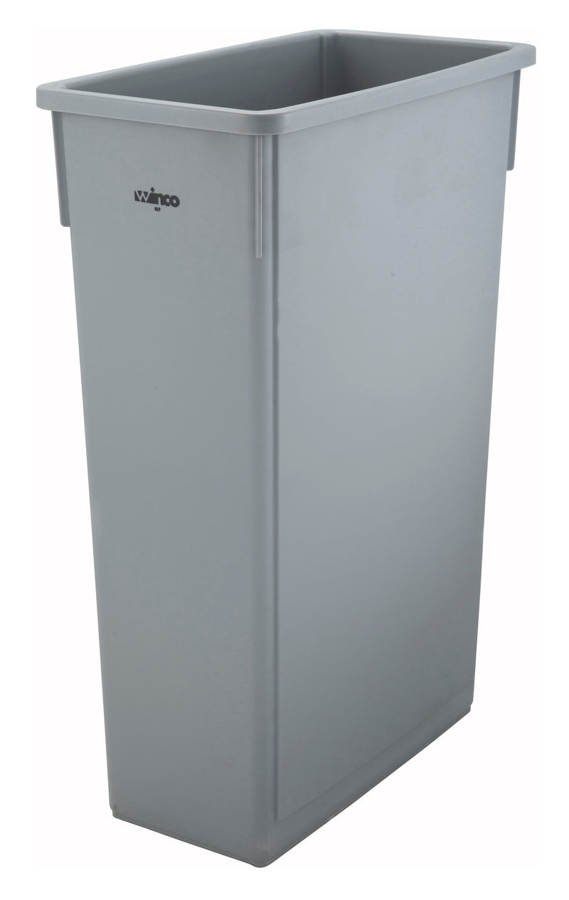 Winco, PTC-23SG, Trash Receptacle, Indoor, 23 Gallon, Plastic, Gray
