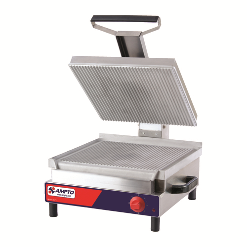 AMPTO SSGE Giant Panini Grill 17-1/4'' x 17'' Ribbed