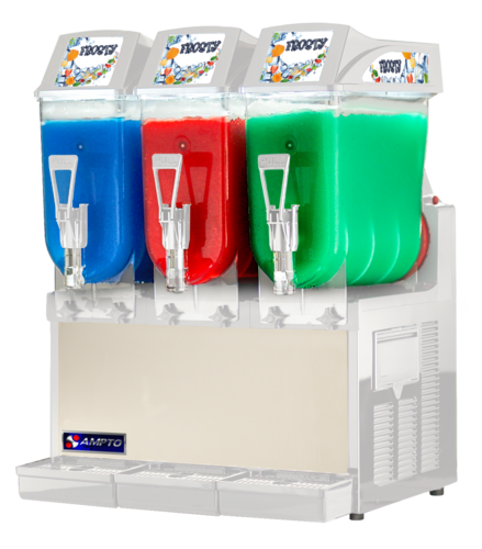 AMPTO GRA123 Granita Machine 3 Tanks. 12 L ea. NSF/UL. Made in Italy
