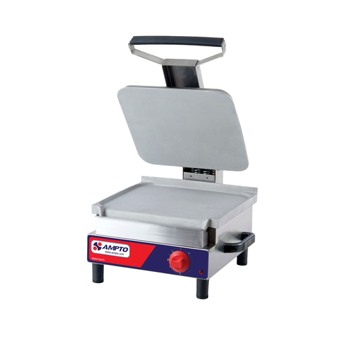 AMPTO SASL Single Sandwich Grill 12'' x 13-3/4'' Flat
