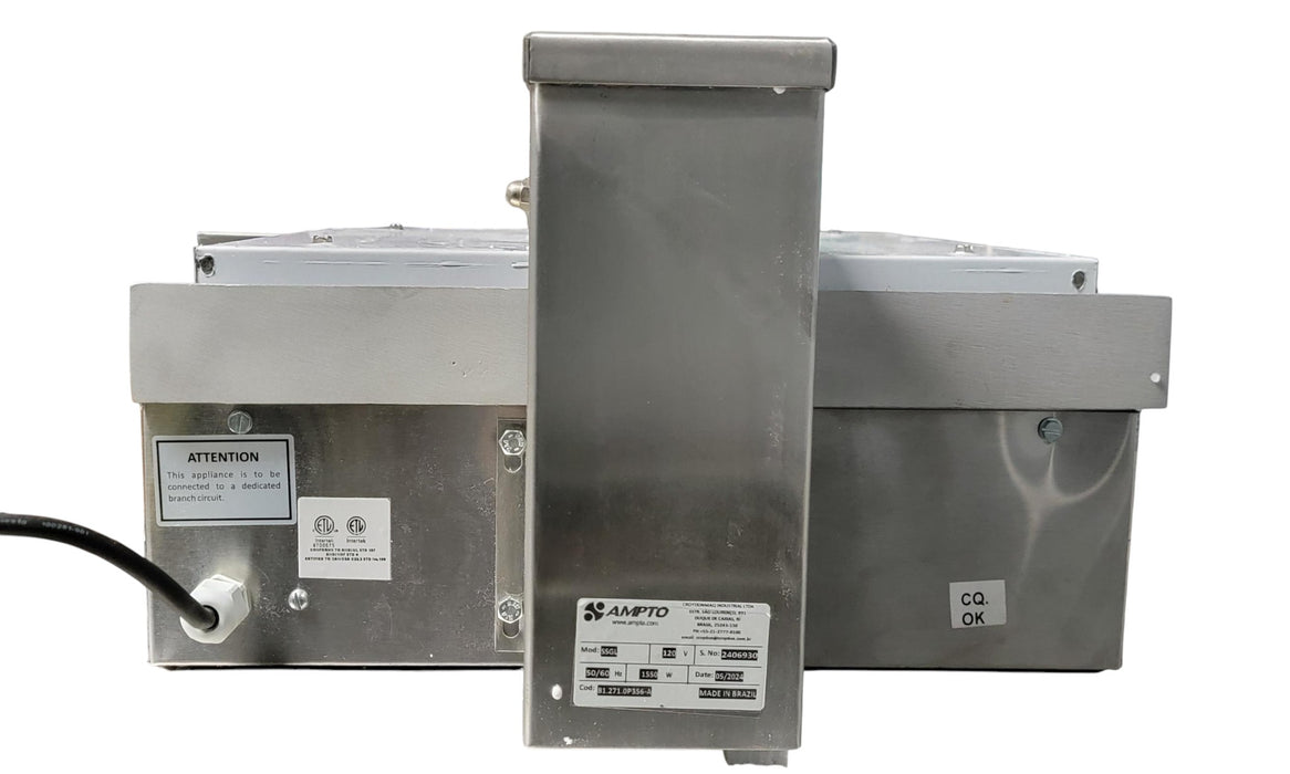 (DENT) AMPTO SSGL Sandwich Grill, electric, single, 17"W x 18" D