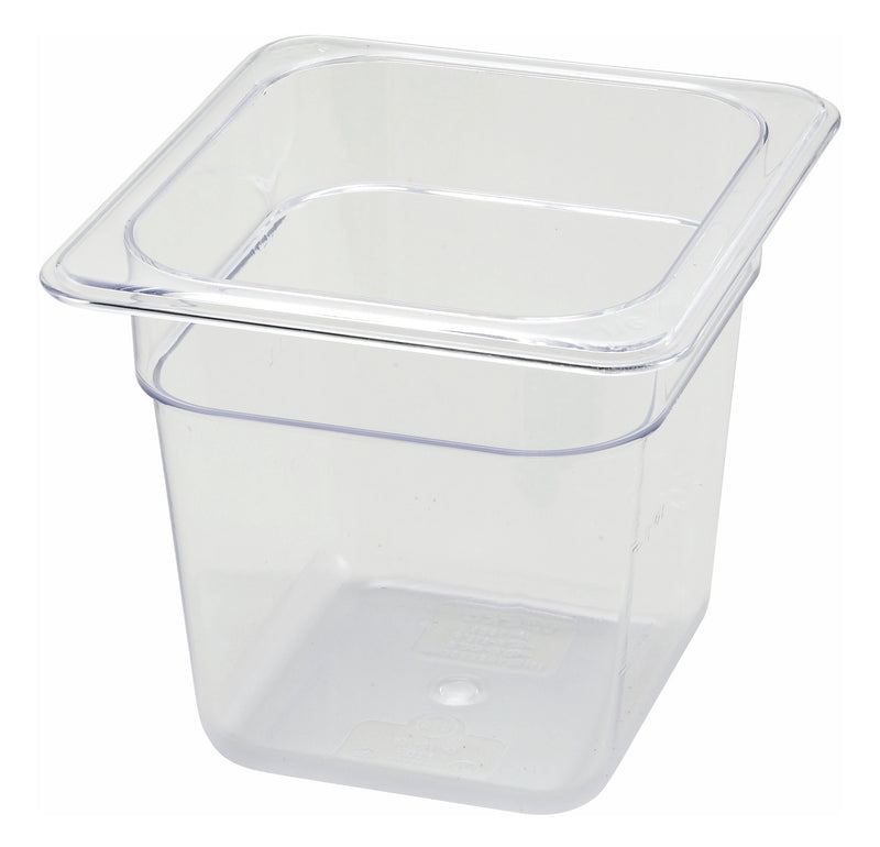 Winco, SP7606, Food Pan, Plastic, 1/6 Size, Polycarbonate
