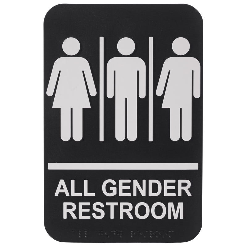 Winco, SGNB-607, Sign, Compliance, 6" L, Black