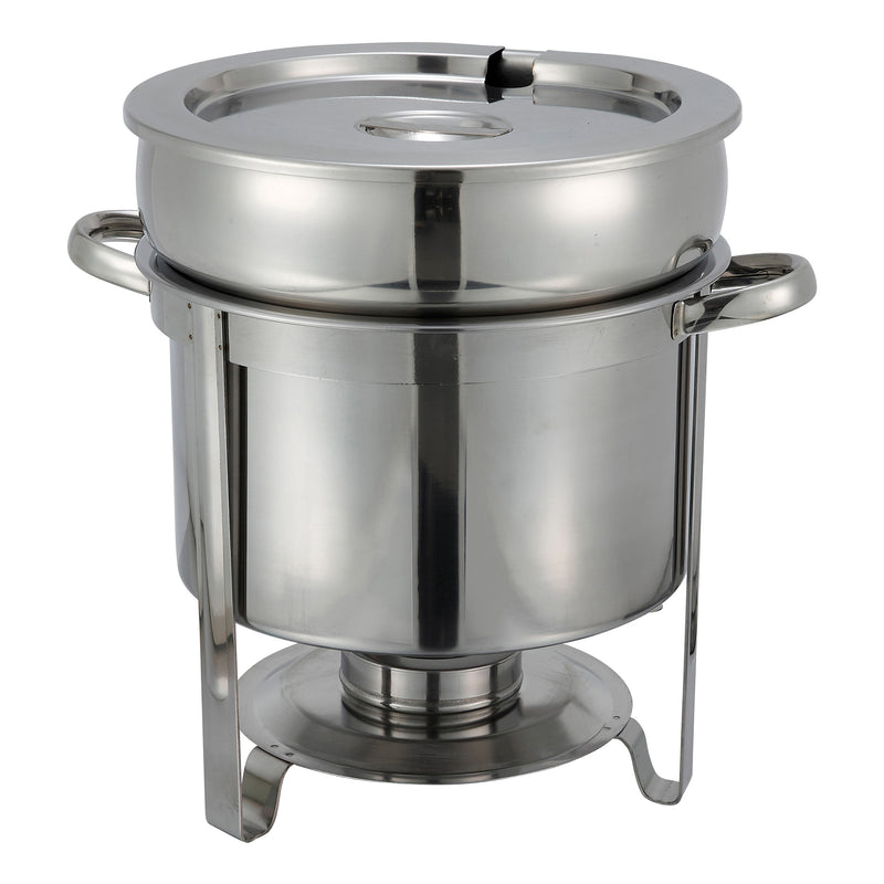 Winco, 211, Soup Chafer Marmite, 11 Quart, Stainless Steel