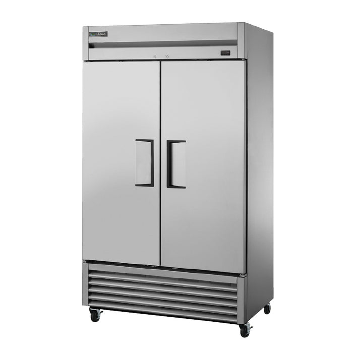True Manufacturing, TS-43F-HC, Congelador, Vertical, 115V, Dos secciones, Puerta de acero inoxidable