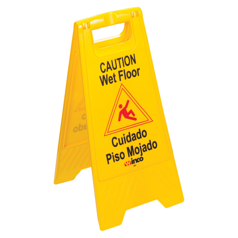Winco, WCS-25, Sign, Wet Floor, Yellow