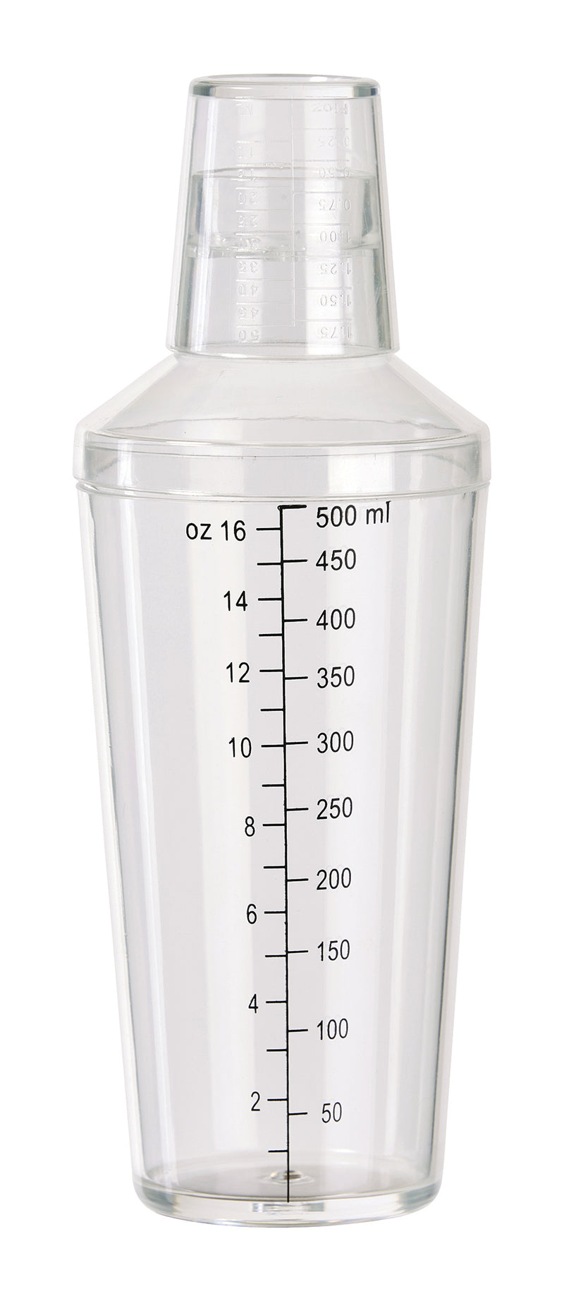Winco, BS-16PC, Bar Cocktail Shaker, 16 Oz, Clear, Plastic
