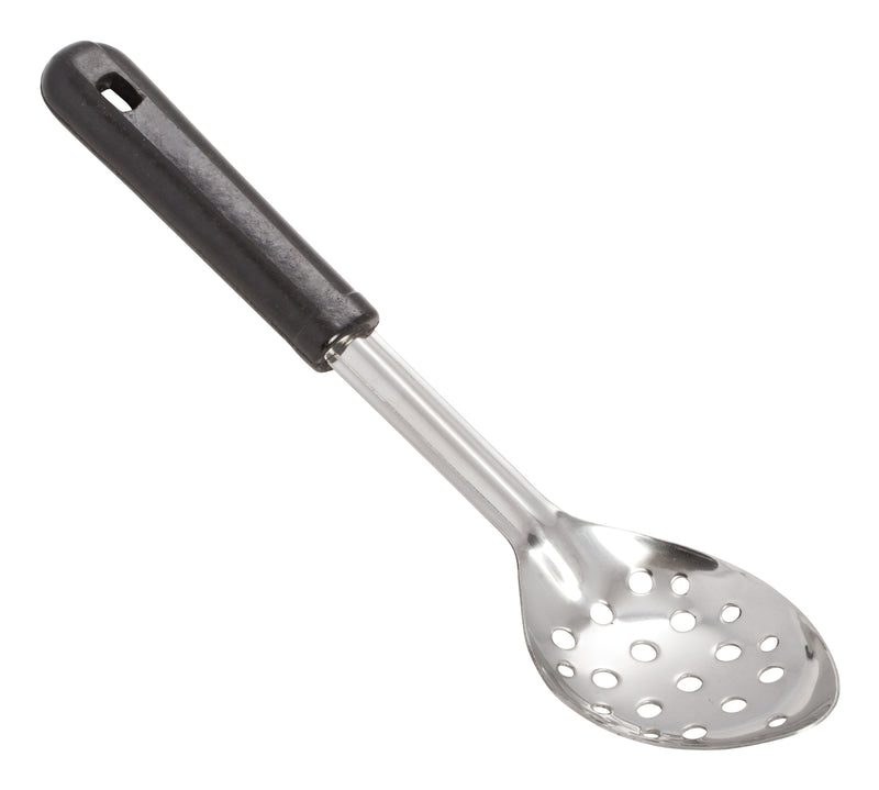 Winco, BSPB-11, Serving Spoon, Perforated, Black, Stainless Steel