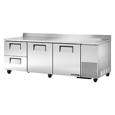 True Manufacturing, TWT-93D-2-HC, Refrigerated Counter, Work Top, 115V, (2) 12" X 20" X 8" Pans Per Drawer, 2 Doors