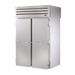 True Manufacturing, STG2RRT89-2S-2S-HC, Refrigerator, Roll-Thru, 115V, Two-Section, Stainless Steel Door