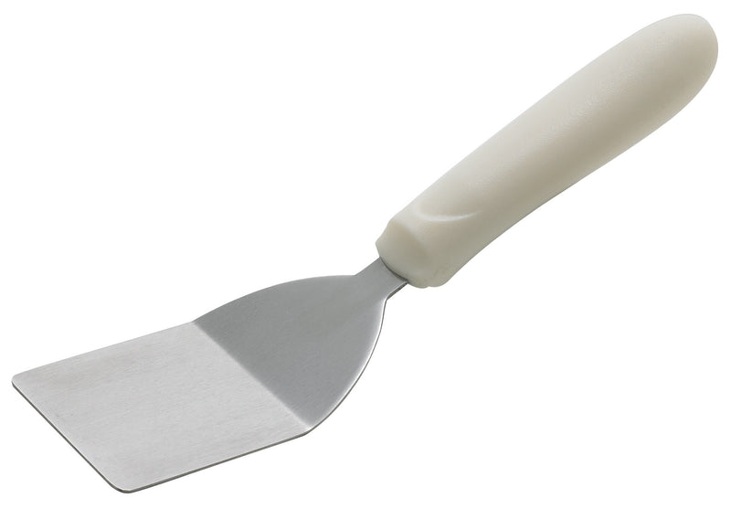 Winco, TWP-30, Turner, Solid, Stainless Steel, Polypropylene, White