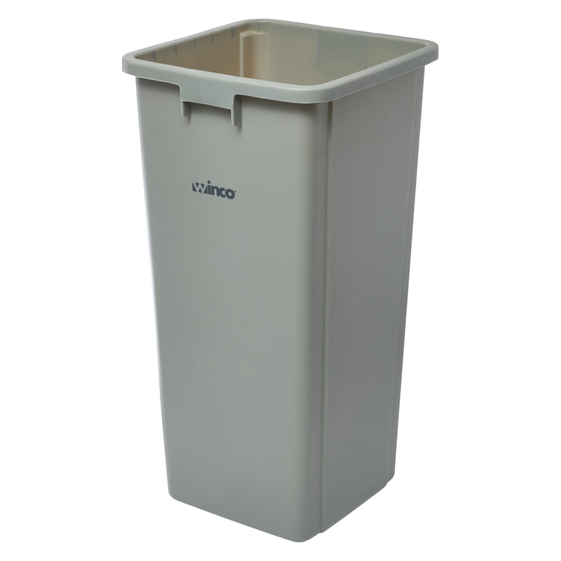 Winco, PTCS-23G, Trash Cans & Accessories, 23 Gallon, Square, Gray