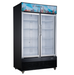 Dukers USA, DSM-48R, Two Glass Hinged Door Refrigerator