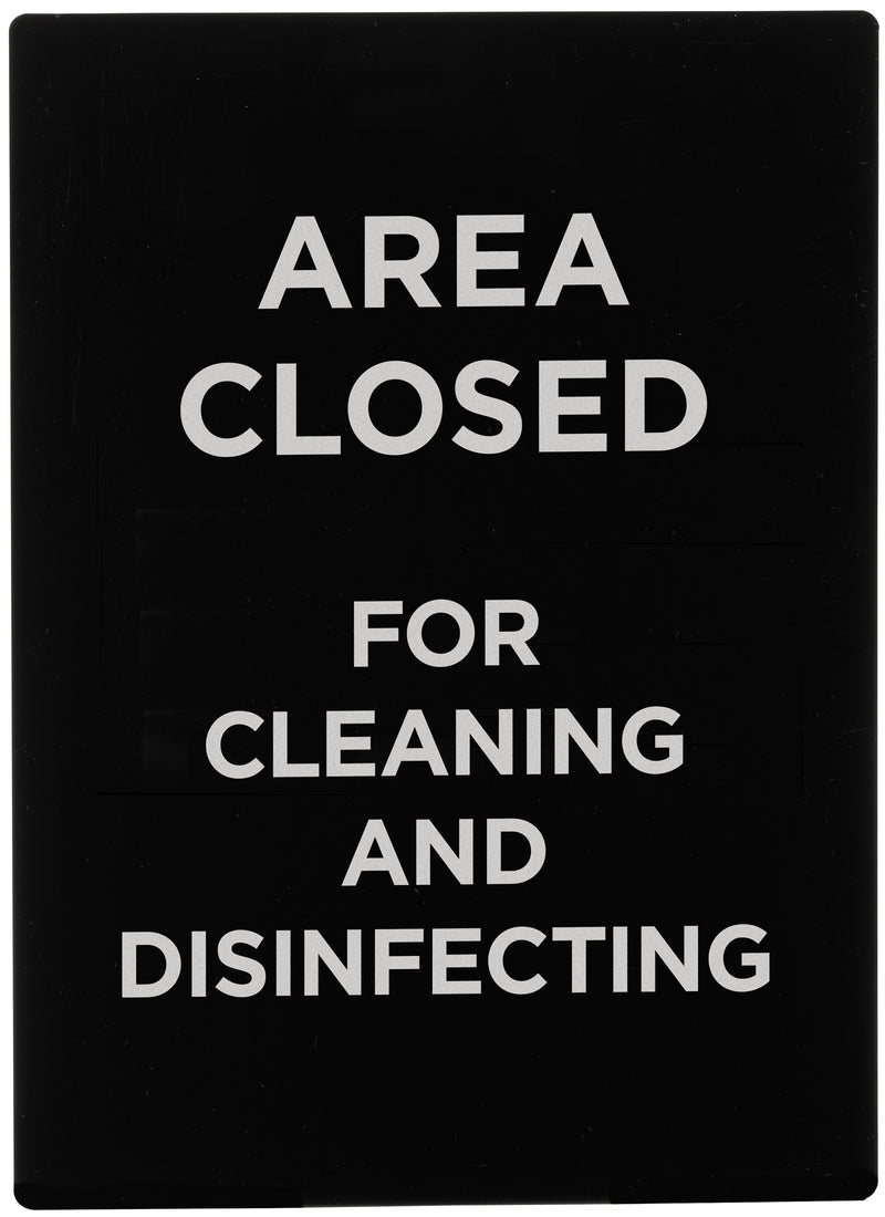 Winco, SGN-807, Area Closed For Cleaning & Disinfecting Sign, 11.75" L