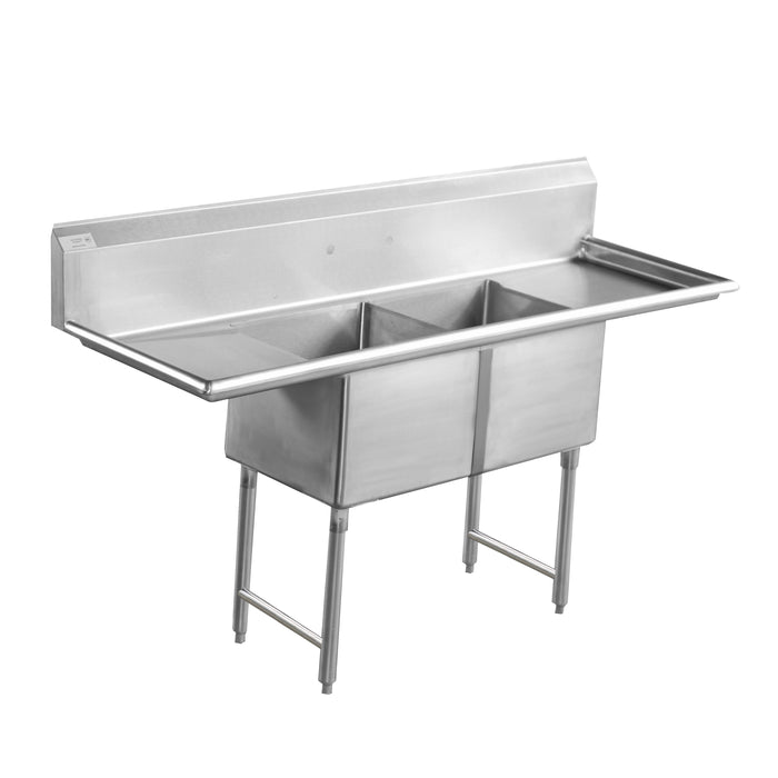 Serv-Ware, D1CWP1620-V, Sink, (2) Two Compartment