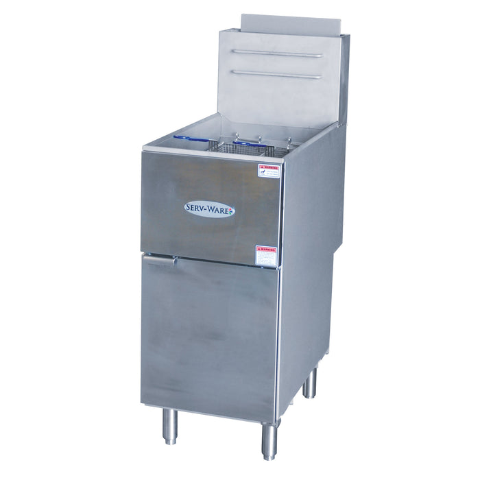 Serv-Ware, SGF-50L, Fryer, Gas, Floor Model, Full Pot
