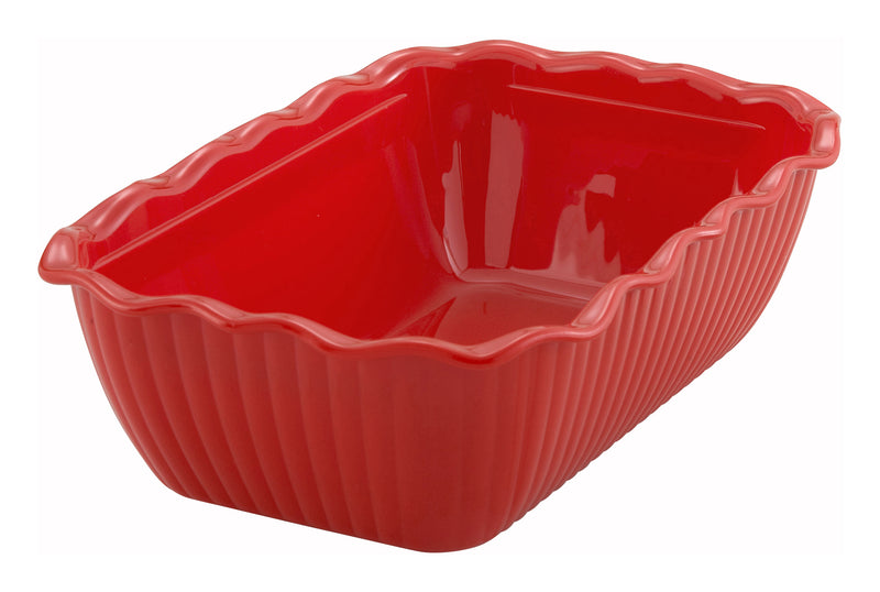 Winco, CRK-10R, Salad Crock, Plastic, Red, Rectangular