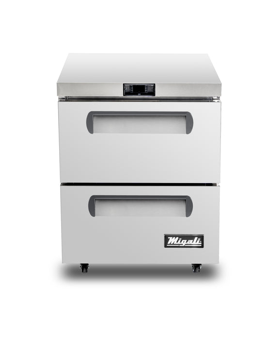 Migali, C-U27R-D-HC, Commercial Under-counter Work Top Refrigerator