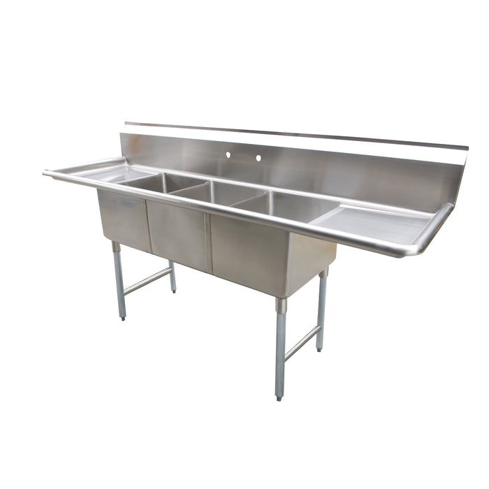 Serv-Ware, D3CWP1620-V, Sink, (3) Three Compartment