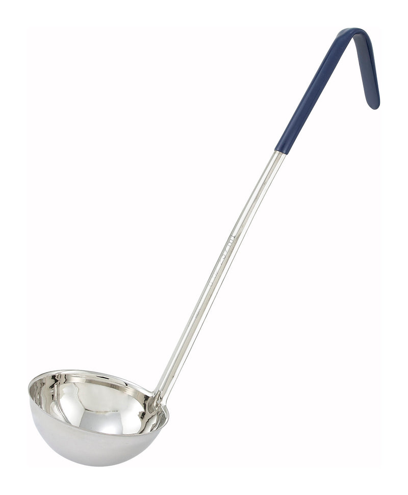 Winco, LDC-8, Ladle, Serving, Blue, Stainless Steel