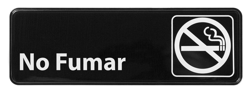 Winco, SGN-364, Sign, Compliance, 9" L, Black, Plastic