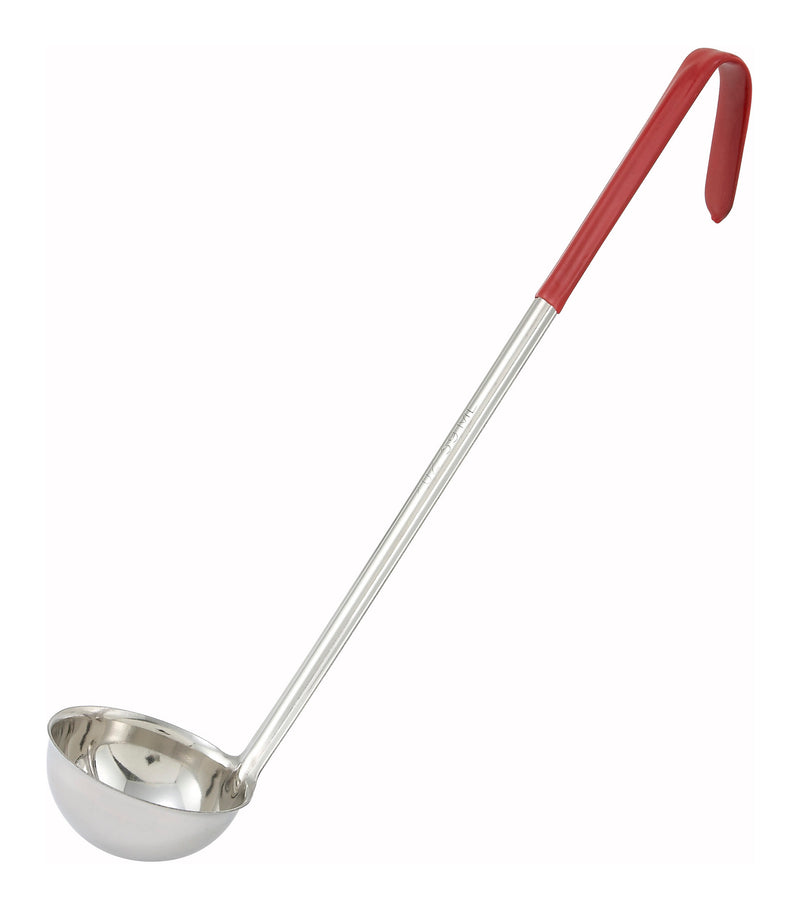 Winco, LDC-2, Ladle, Serving, Red, Stainless Steel