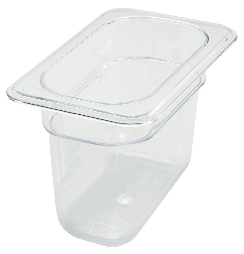 Winco, SP7906, Food Pan, Plastic, 1/9 Size, Polycarbonate