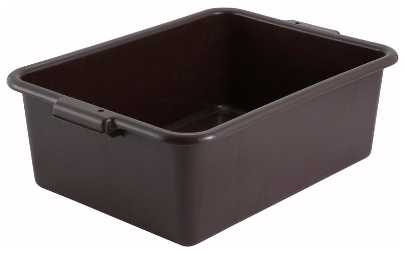Winco, PL-7B, Bus Box / Tub, 21.5" L, Brown, Polypropylene