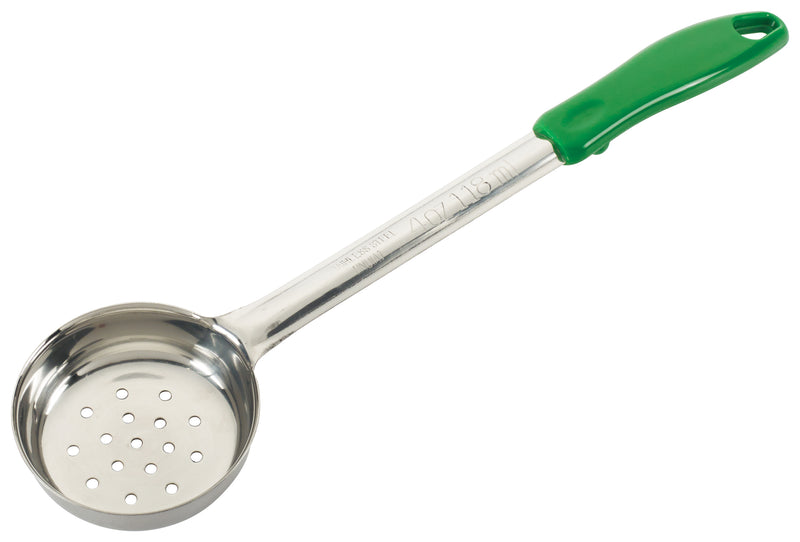 Winco, FPP-4, Spoon, Portion Control, Green, Stainless Steel