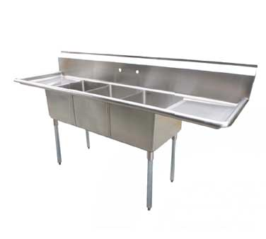 Serv-Ware, D3CWP18182-18-V, Sink, (3) Three Compartment
