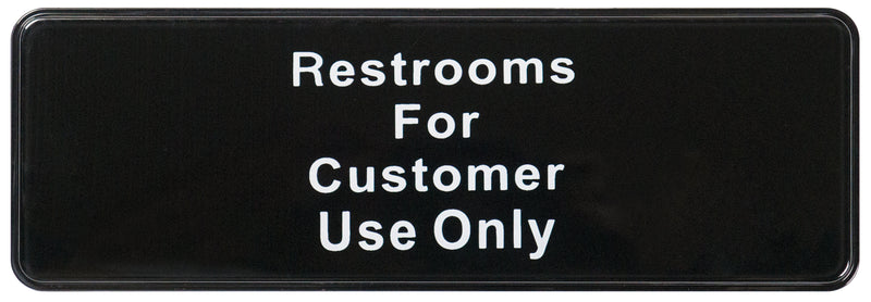 Winco, SGN-317, Sign, Compliance, 9" L, Black
