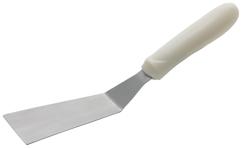 Winco, TWP-50, Turner, Solid, Stainless Steel, Polypropylene, White