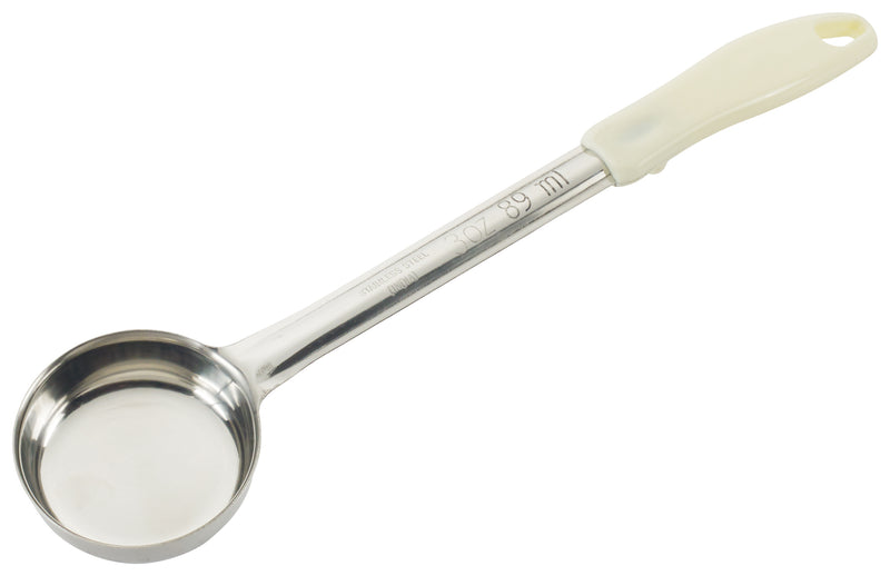 Winco, FPS-3, Spoon, Portion Control, Solid, Ivory, Stainless Steel