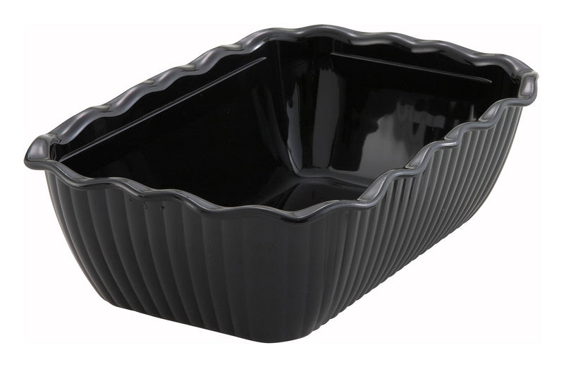 Winco, CRK-10K, Salad Crock, Plastic, Black, Rectangular